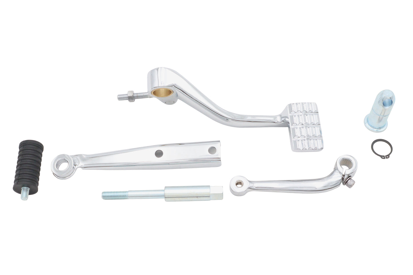 XL Stock Mid Control Kit with Polished Brake Pedal