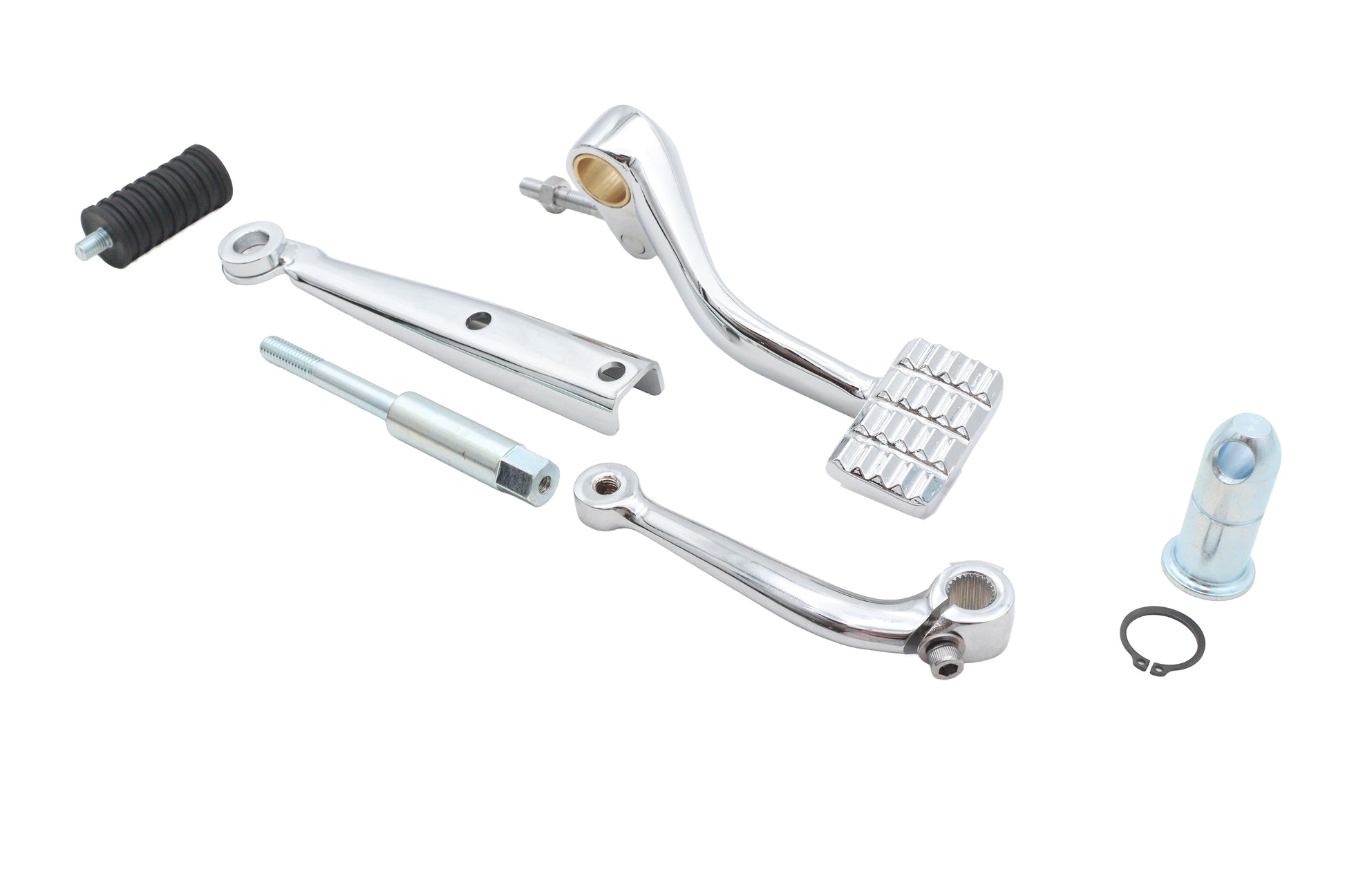 XL Stock Mid Control Kit with Polished Brake Pedal