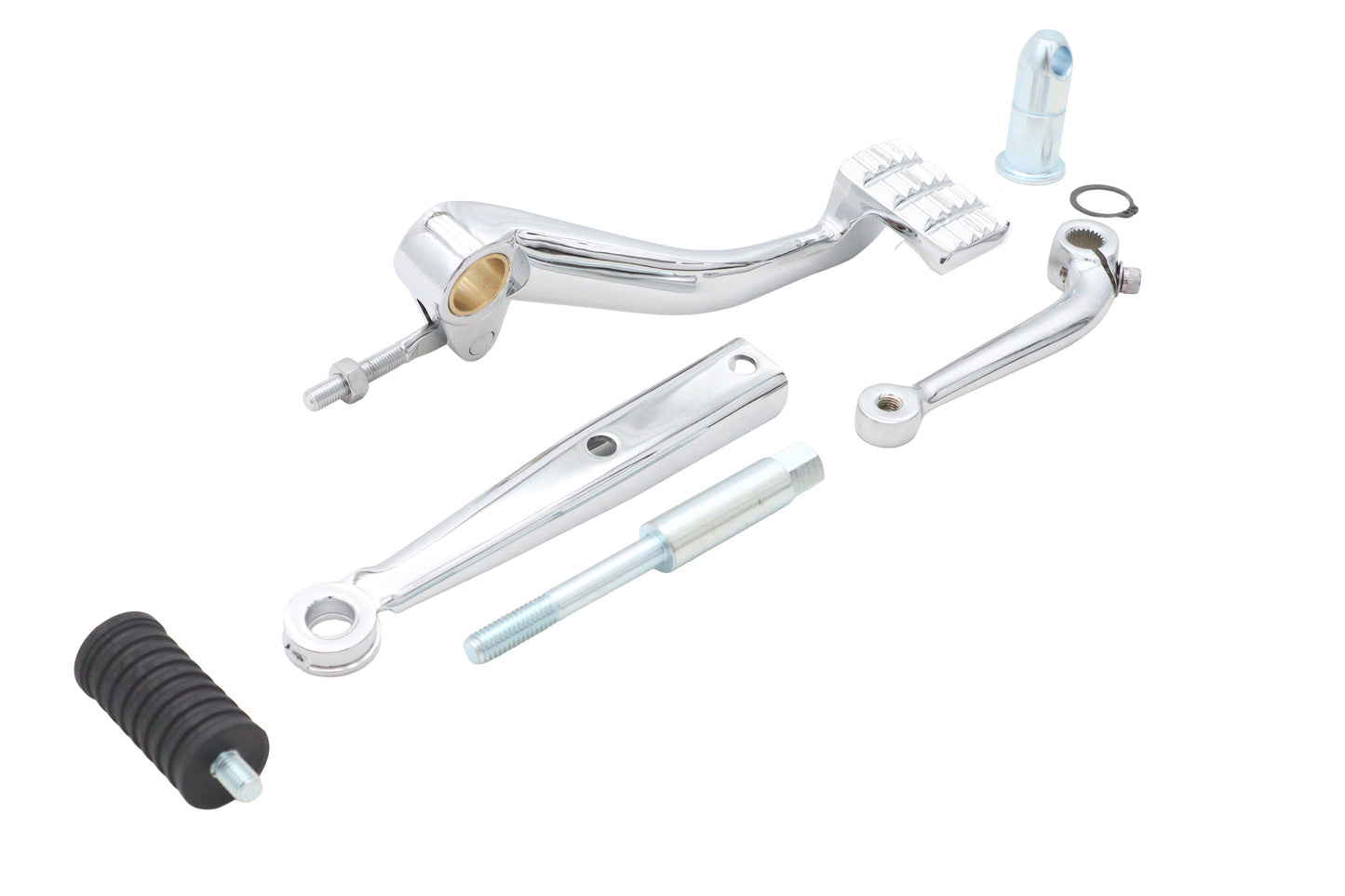 XL Stock Mid Control Kit with Polished Brake Pedal