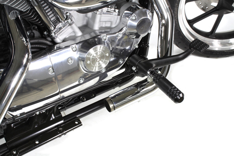 Black Forward Control Kit With Pegs