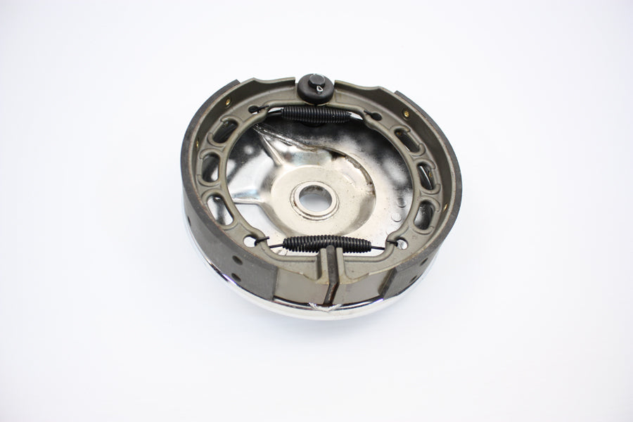 Rear Mechanical Brake Backing Plate Kit Chrome