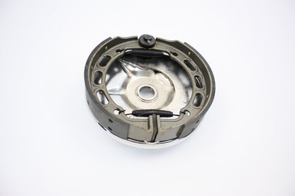 Rear Mechanical Brake Backing Plate Kit Chrome