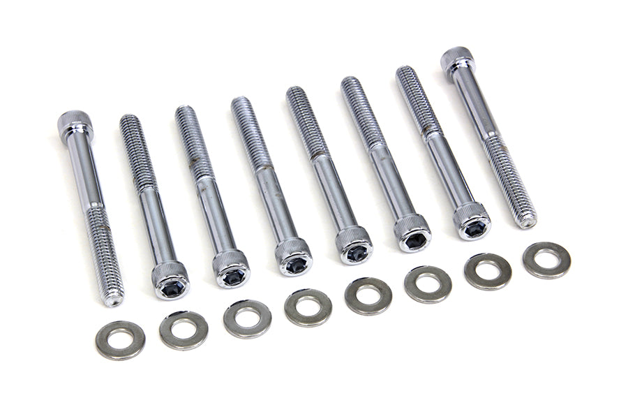 Chrome Engine Case Allen Type Screw Kit