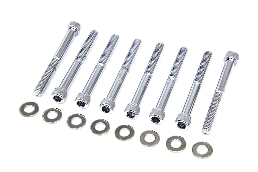 Chrome Engine Case Allen Type Screw Kit