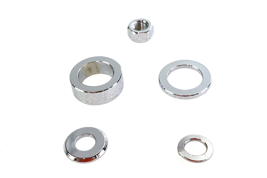 Front Axle Spacer Kit Smooth Style Chrome