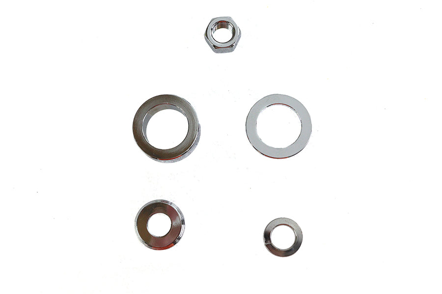 Front Axle Spacer Kit Smooth Style Chrome