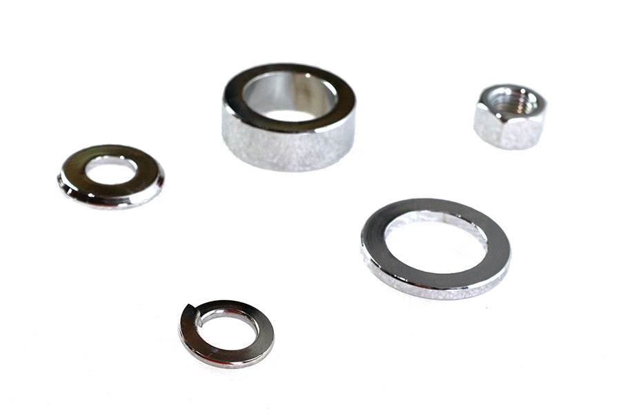 Front Axle Spacer Kit Smooth Style Chrome