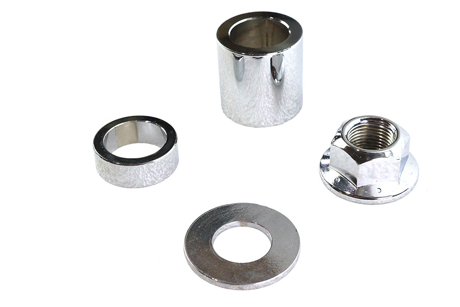Rear Axle Spacer Kit Smooth Style Chrome
