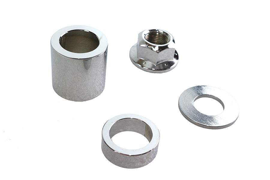 Rear Axle Spacer Kit Smooth Style Chrome