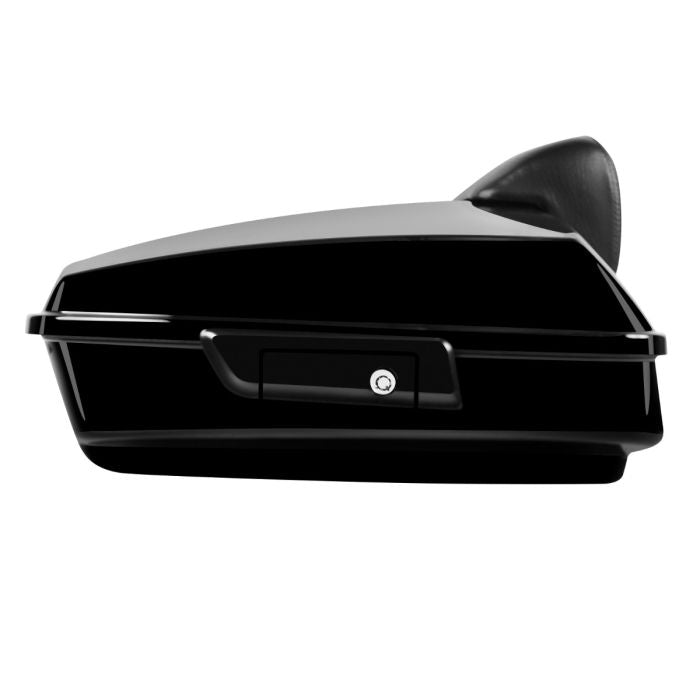 Color Match Harley® Touring Chopped Tour Pack in Black Hardware from HOGWORKZ side view