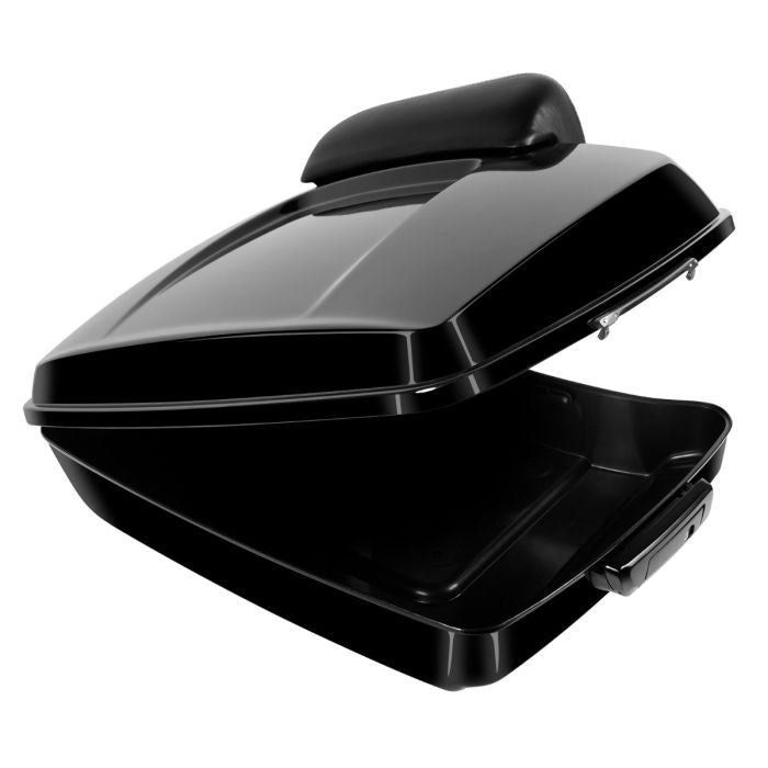 Color Match Harley® Touring Chopped Tour Pack in Black Hardware from HOGWORKZ open
