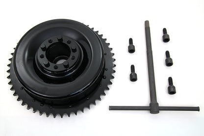 Rear Mechanical Brake Drum Black with Sprocket