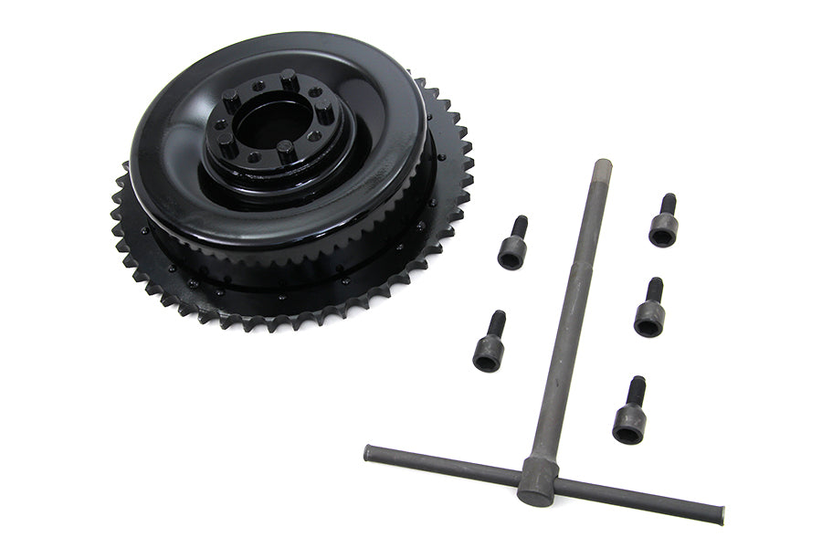 Rear Mechanical Brake Drum Black with Sprocket