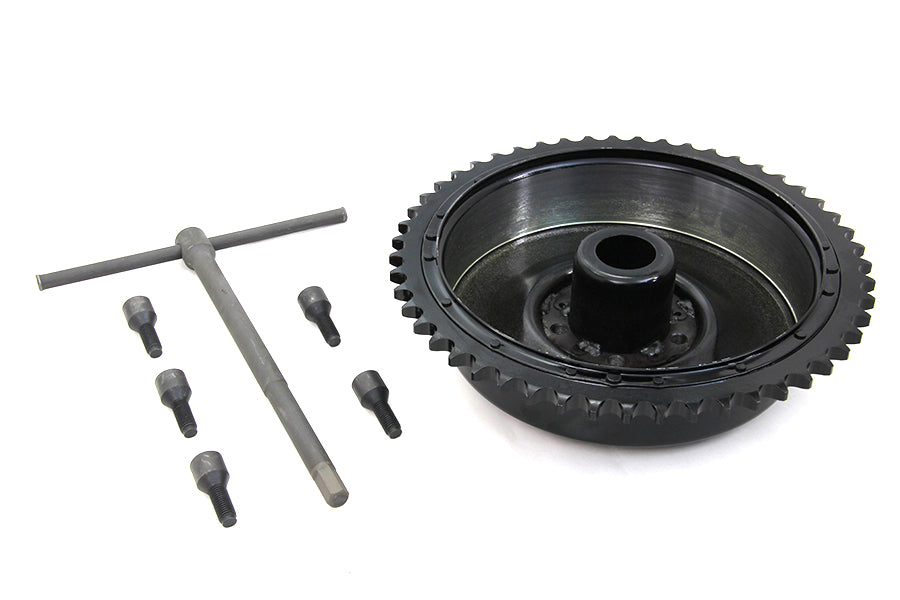 Rear Mechanical Brake Drum Black with Sprocket