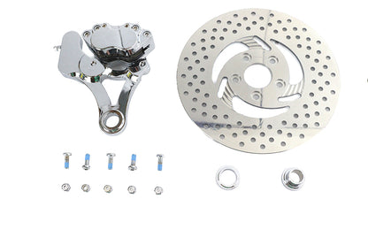 Chrome Rear 4 Piston Caliper and 11-1/2 Disc Kit