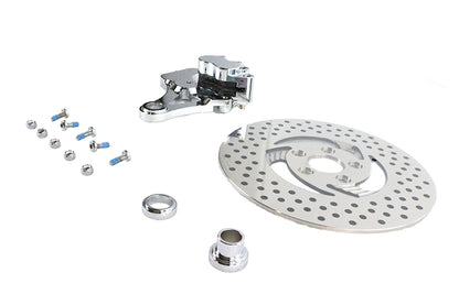 Chrome Rear 4 Piston Caliper and 11-1/2 Disc Kit