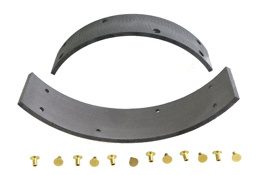 Rear Brake Shoe Linings with Rivets