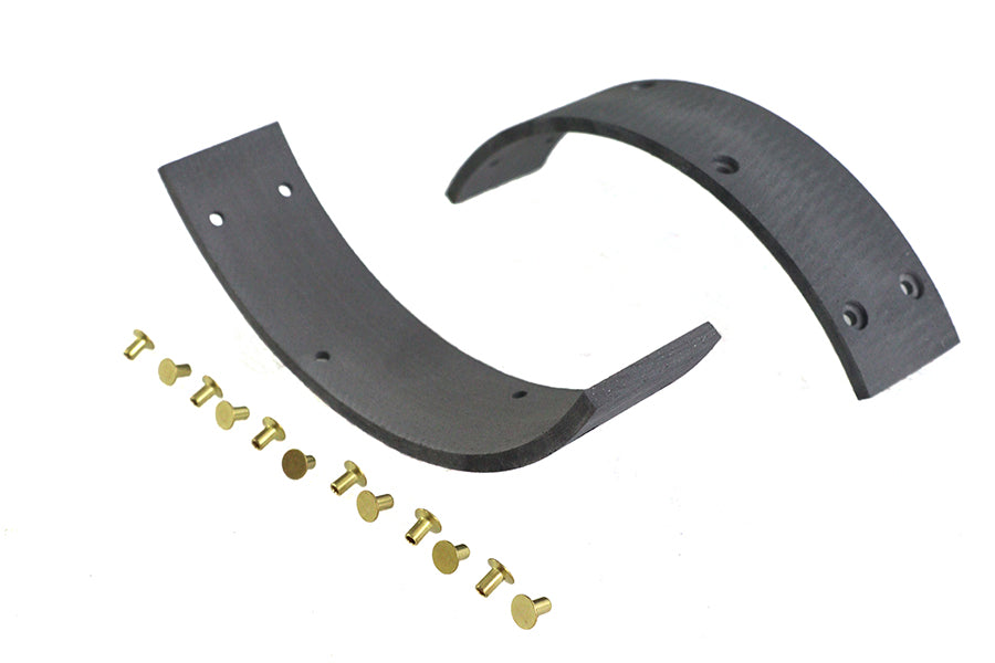 Rear Brake Shoe Linings with Rivets