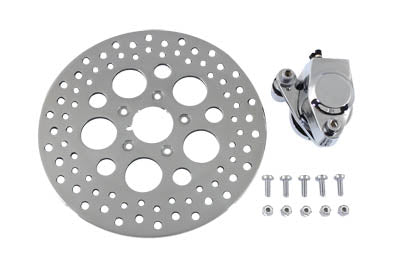 Chrome Front Left Side Caliper and 11-1/2 Disc Kit