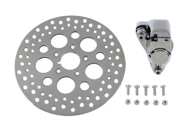 Chrome Front Left Side Caliper and 11-1/2 Disc Kit