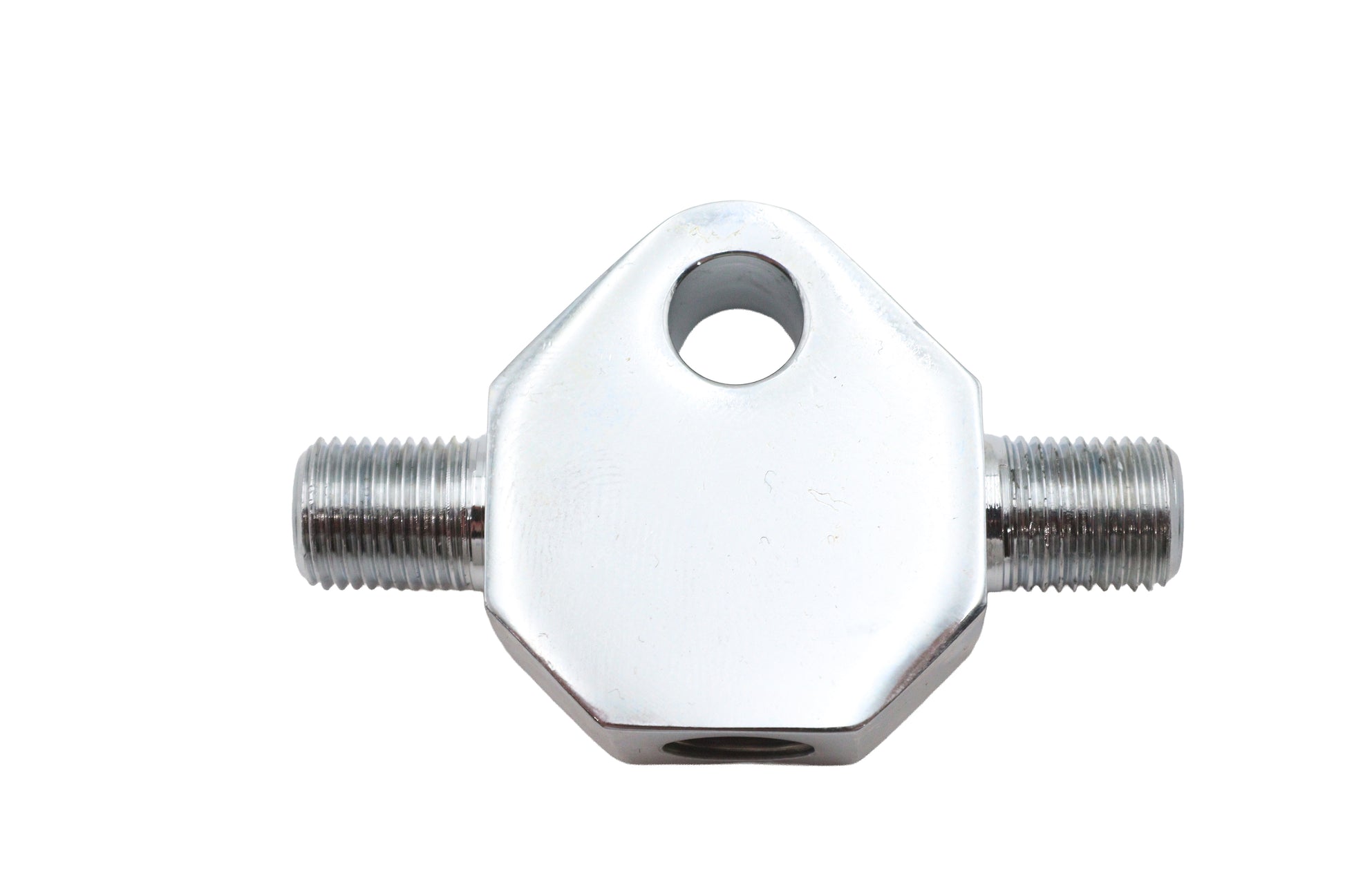 Chrome Brake Line Tee