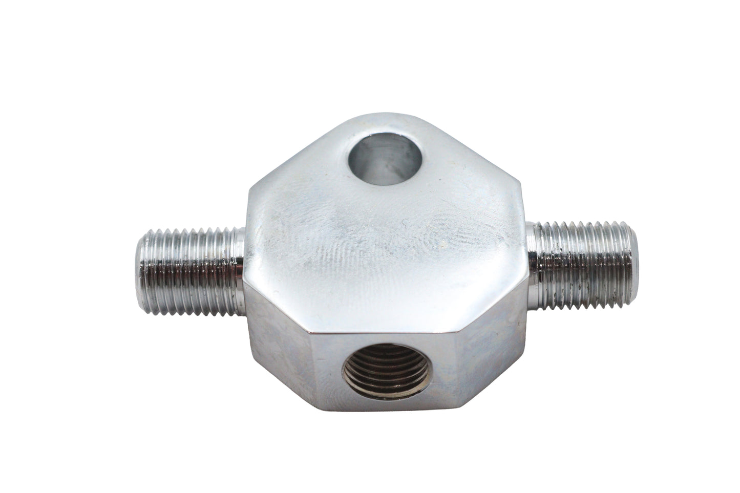 Chrome Brake Line Tee