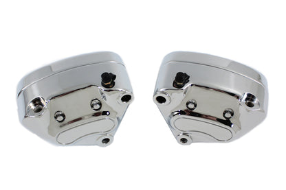 Chrome Front 4 Piston Caliper Set