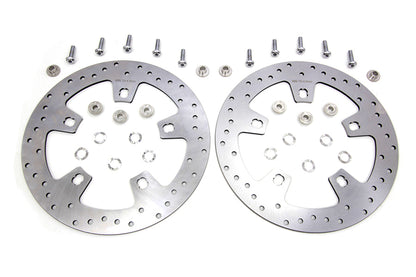 Duro 11.8 Drilled Front Brake Disc Set Stainless Steel