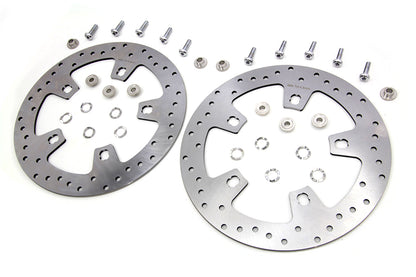 Duro 11.8 Drilled Front Brake Disc Set Stainless Steel