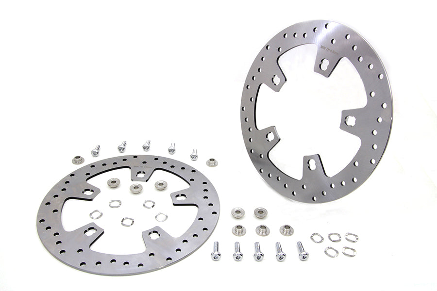 Duro 11.8 Drilled Front Brake Disc Set Stainless Steel