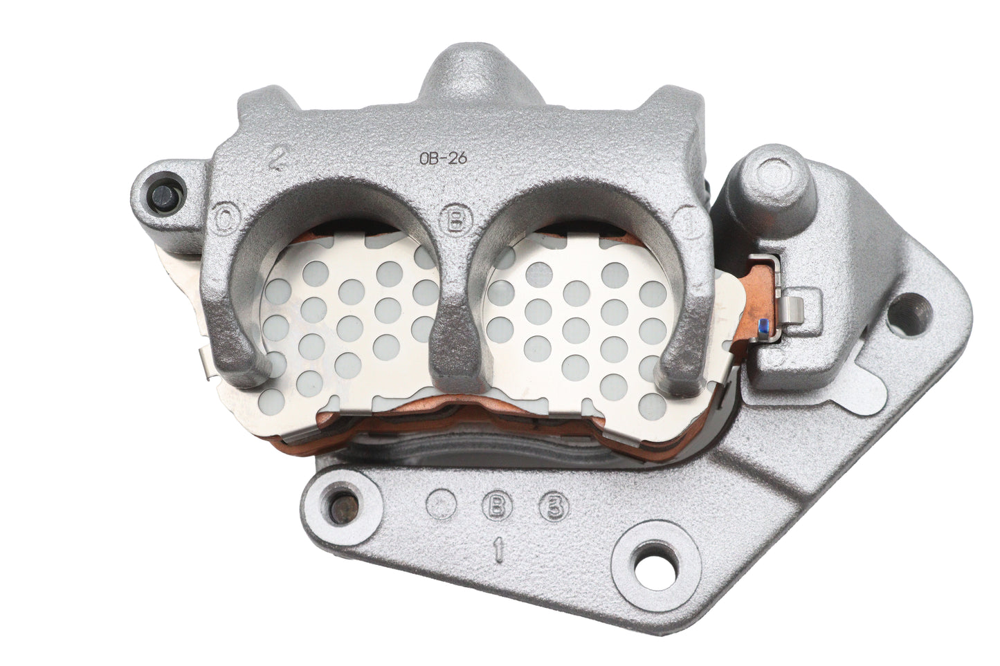 OE Silver Front 2-Piston Brake Caliper Left Side