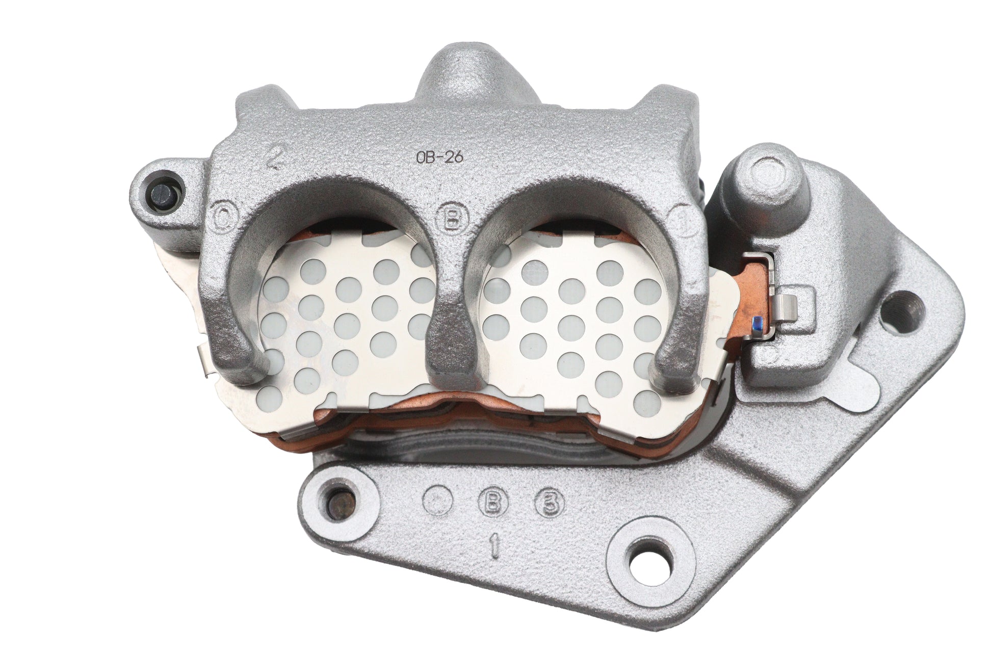 OE Silver Front 2-Piston Brake Caliper Left Side