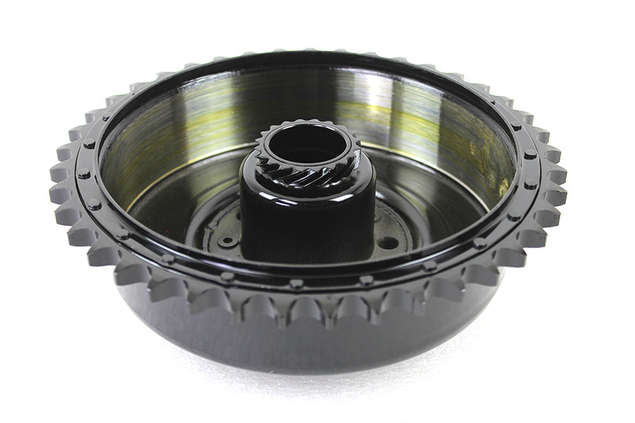 Rear Brake Drum Black with Sprocket
