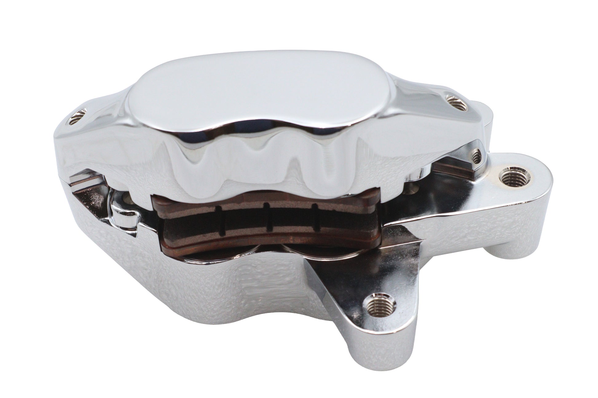Chrome Front 4 Piston Left Side Caliper