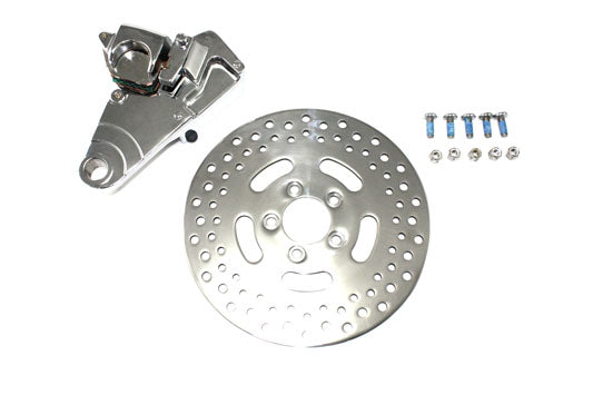 Chrome Rear Single Piston Caliper and 11-1/2 Disc Kit