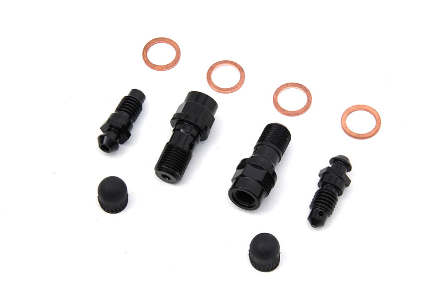 FLT Front Caliper Bleeder Screw Kit Black