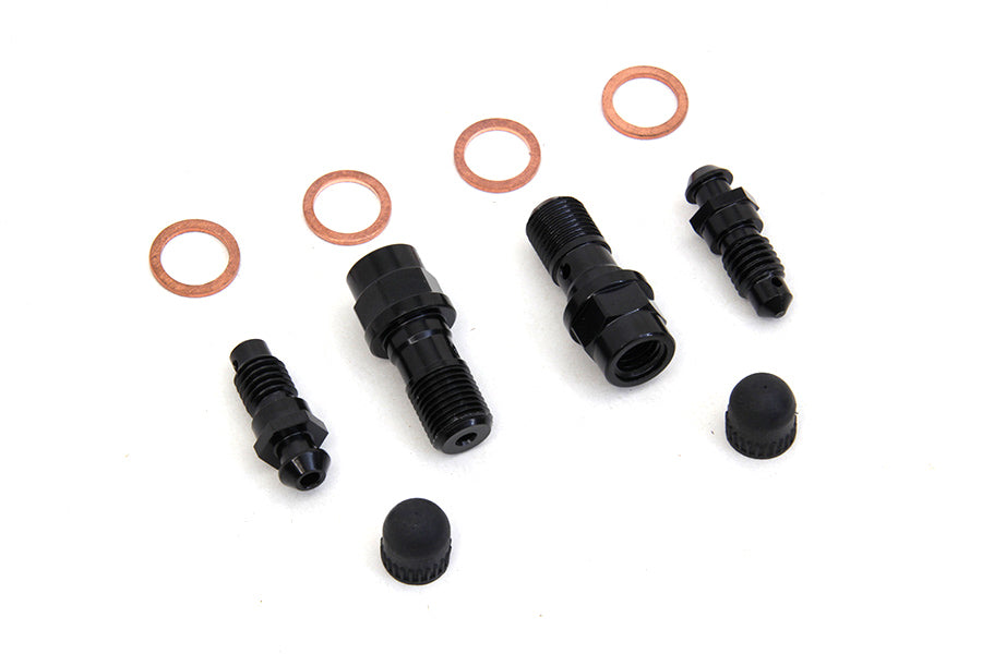 FLT Front Caliper Bleeder Screw Kit Black