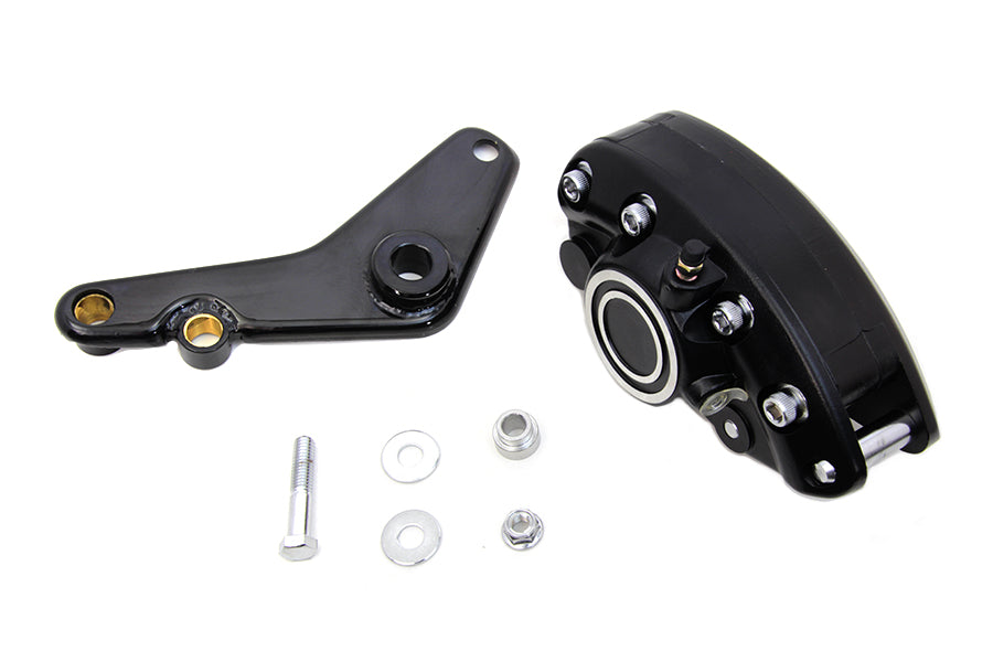 Rear Black 1 Piston Banana Caliper Kit with Bracket