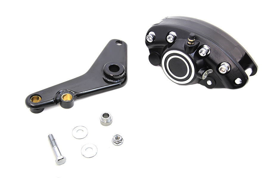 Rear Black 1 Piston Banana Caliper Kit with Bracket