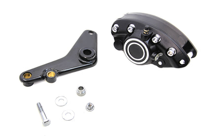 Rear Black 1 Piston Banana Caliper Kit with Bracket