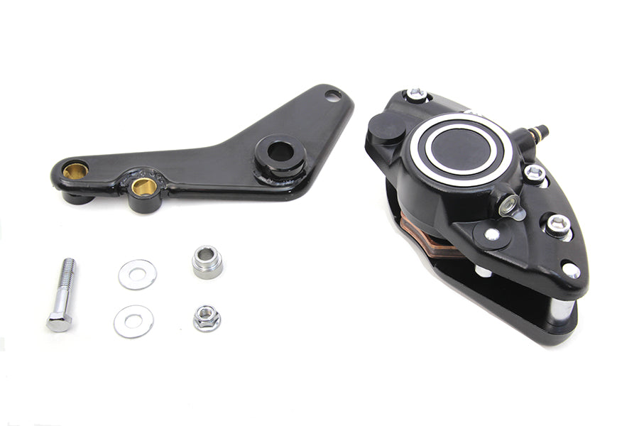 Rear Black 1 Piston Banana Caliper Kit with Bracket