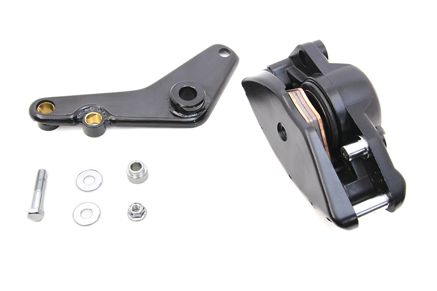 Rear Black 1 Piston Banana Caliper Kit with Bracket