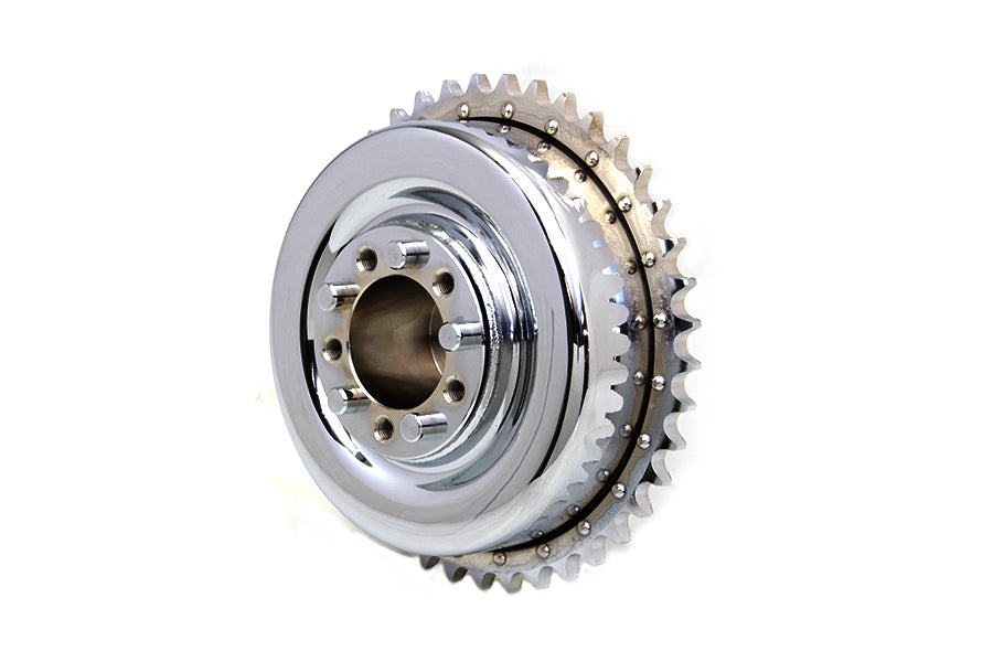 Rear Brake Drum Chrome with Sprocket