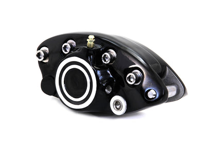 Black Rear 1 Piston Banana Caliper with Bullseye