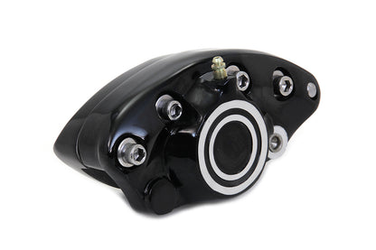 Black Rear 1 Piston Banana Caliper with Bullseye