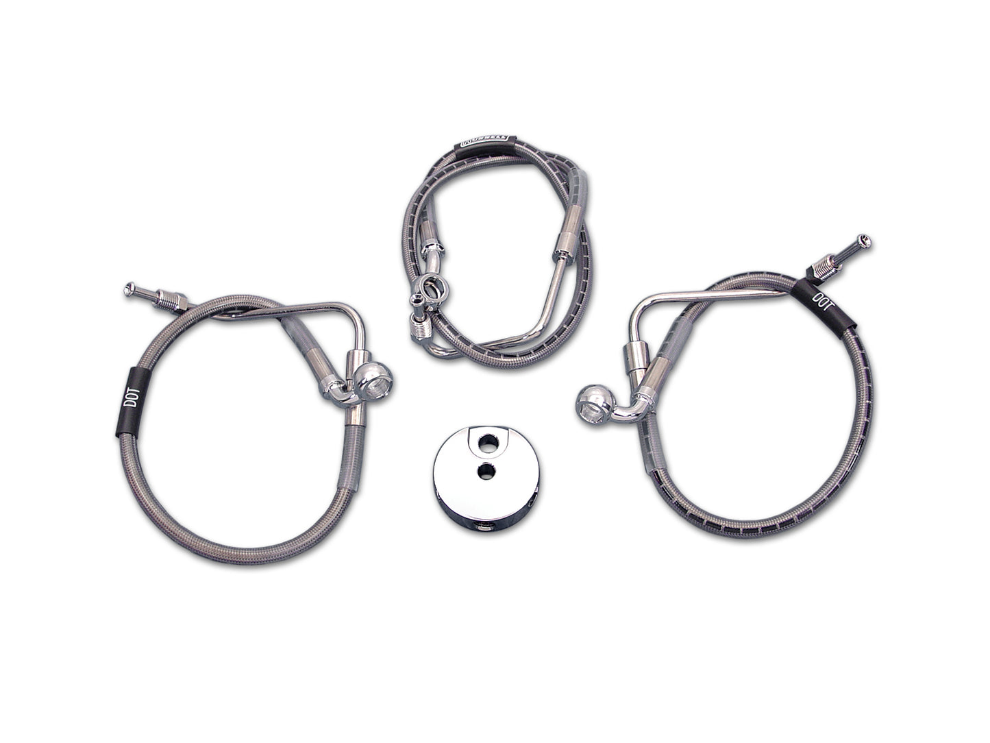 Stainless Steel Front Brake Hoses 25-1/4 and 16-1/8