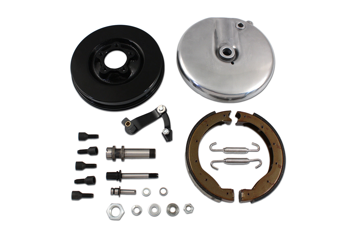 Front Brake Backing Plate Kit Left Side Black