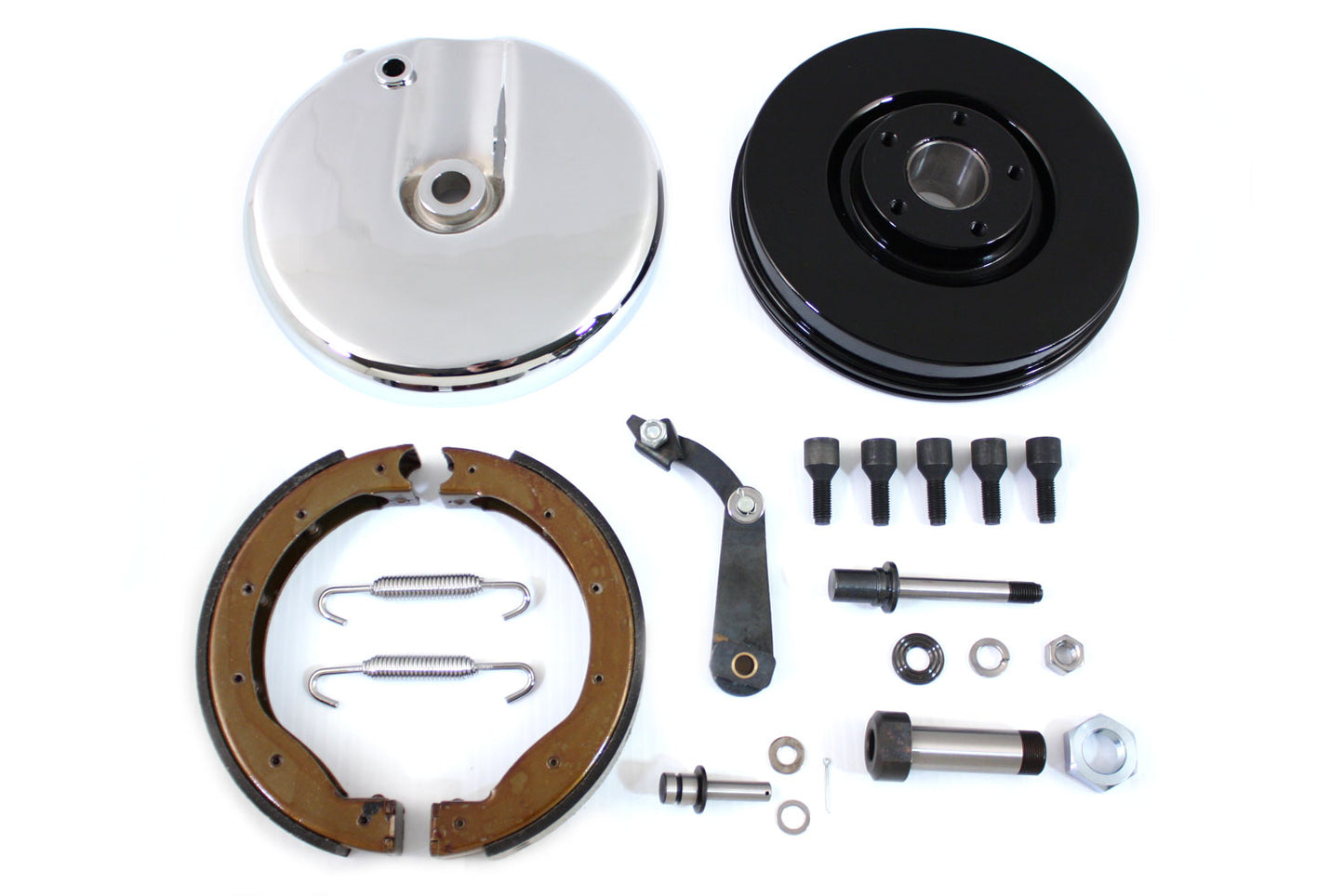 Front Brake Backing Plate Kit Polished