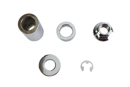 Rear Axle and Nut Spacer Kit Smooth Style Chrome