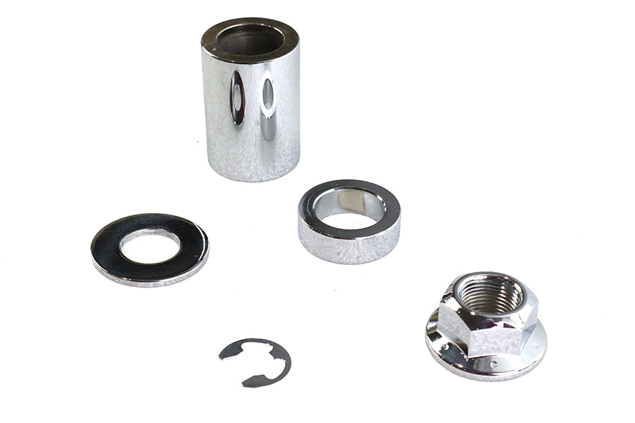 Rear Axle and Nut Spacer Kit Smooth Style Chrome